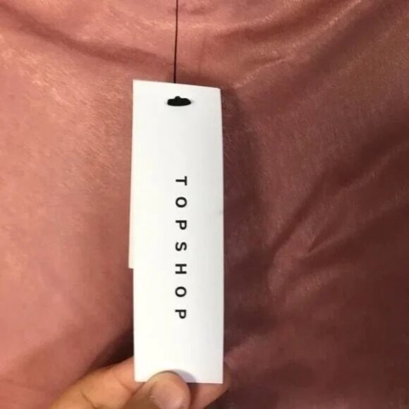 NWT TOPSHOP Satin Pink Flounce Maxi Whimsygoth Punk Skirt - Picture 3 of 3